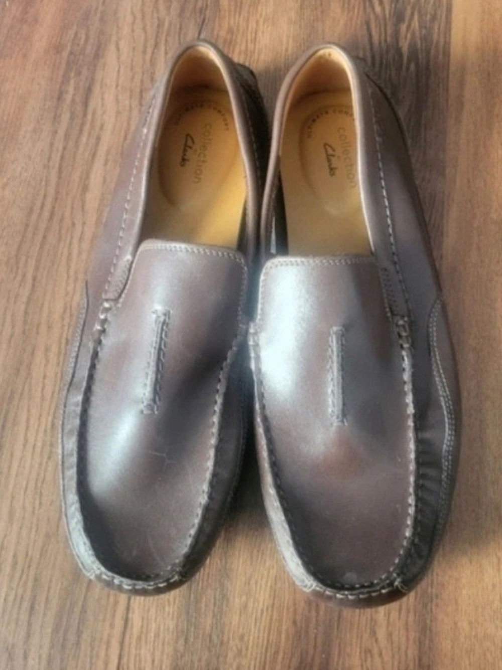 Clarks Men's Dark Brown Leather Slip-On Loafers